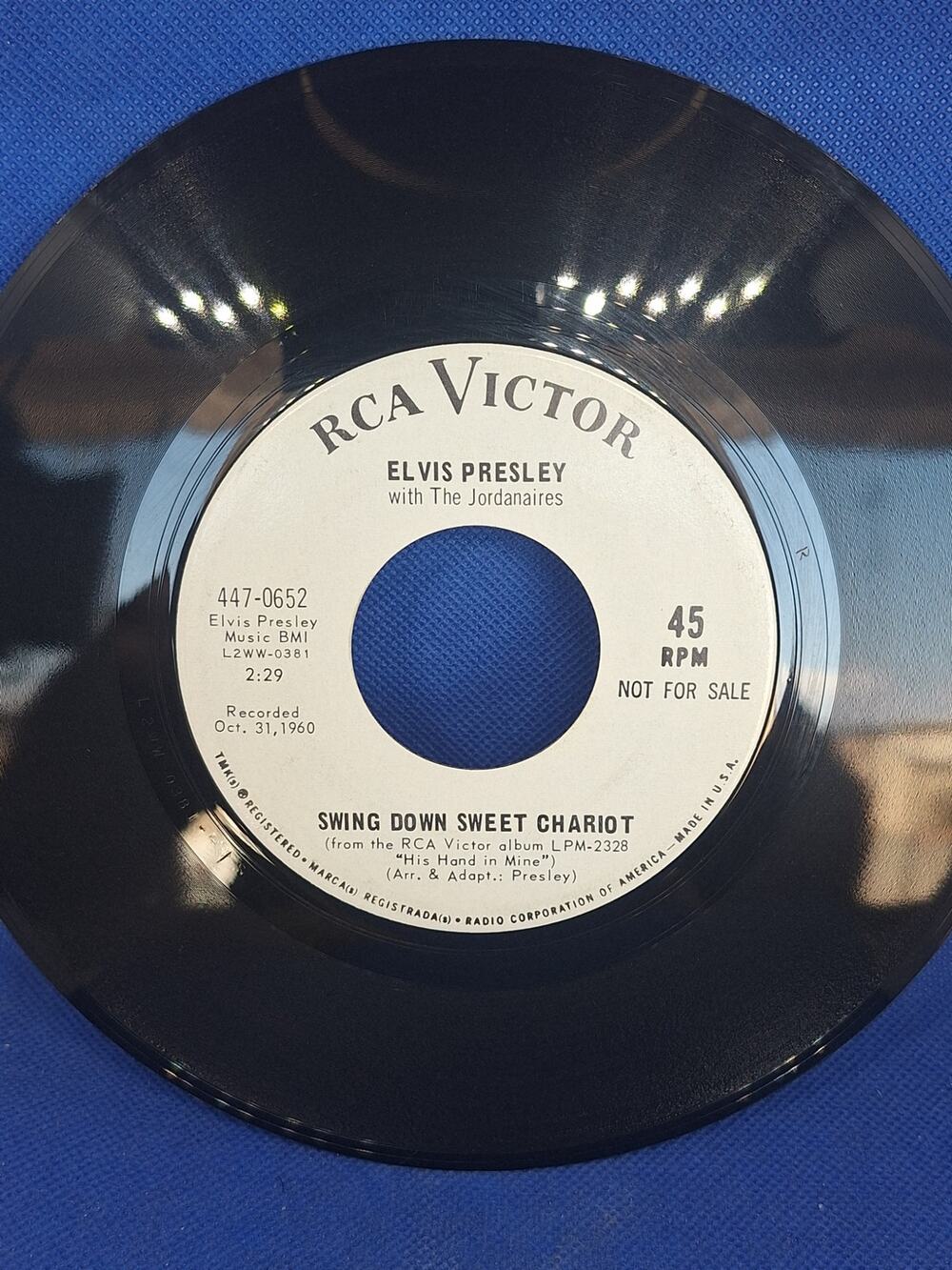 Elvis Presley Milky White Way Promo 45 RCA Victor 447-0652 Not For Sale NM